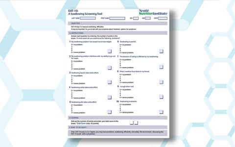 EAT-10- A validated dysphagia screening tool interactive form