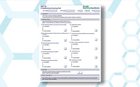 EAT-10- A validated dysphagia screening tool interactive form
