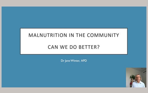 How to do better with Malnutrition in the older adults community