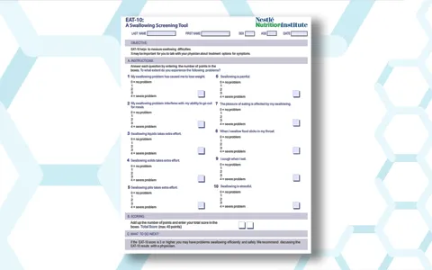 EAT-10- A validated dysphagia screening tool interactive form